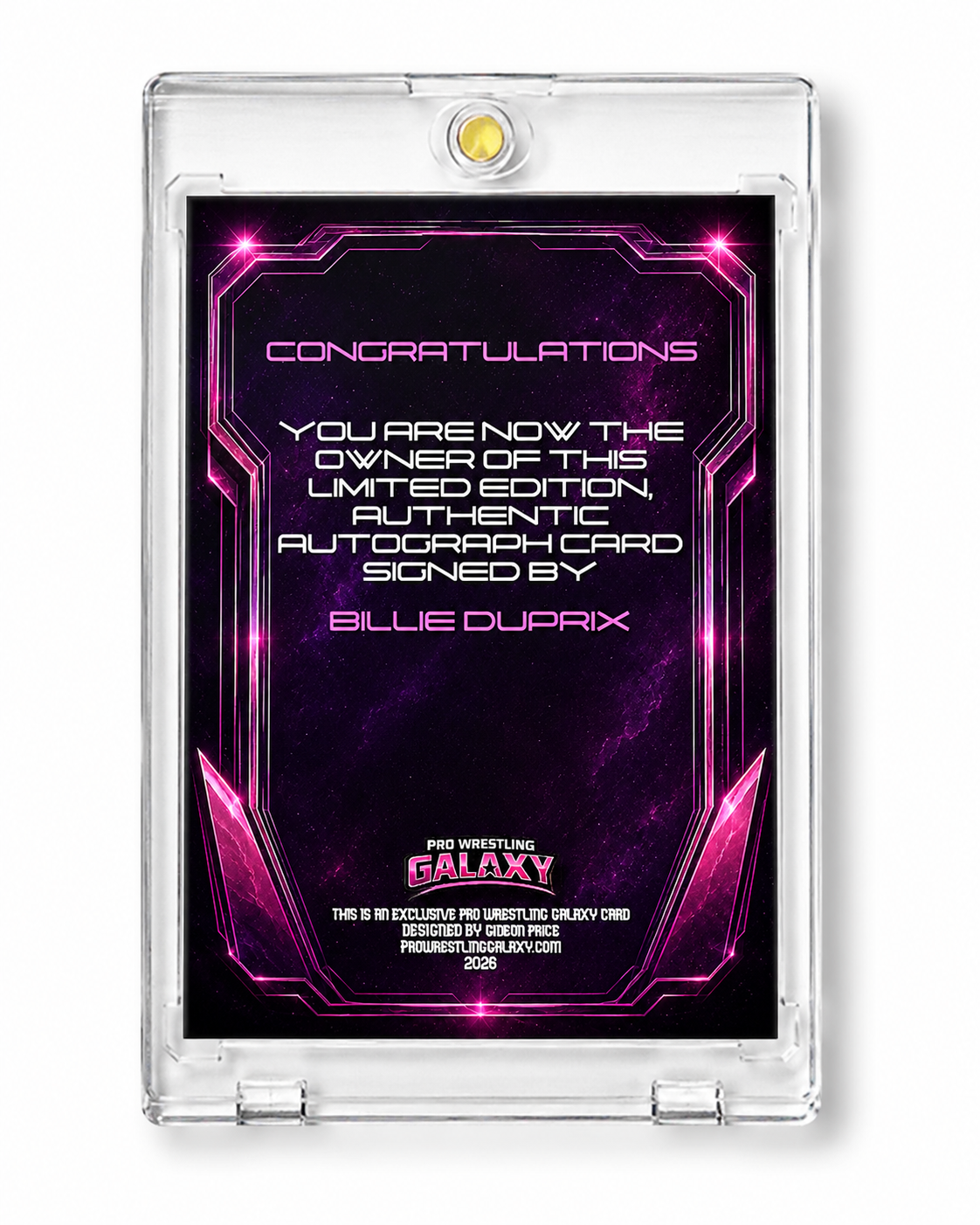 Billie Duprix Signed Card + Bonus Base Card