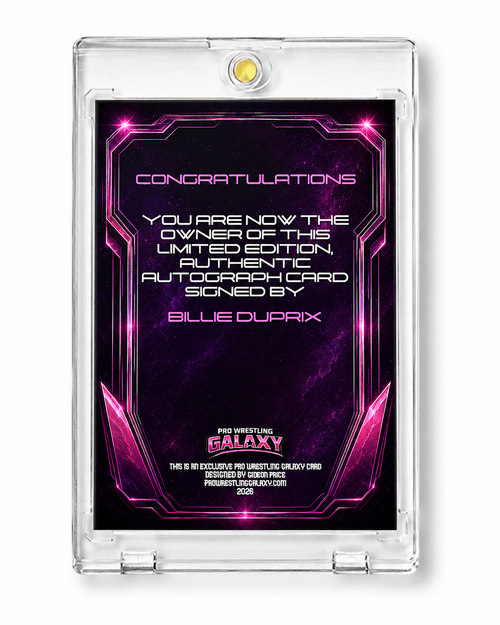 Billie Duprix Signed Card + Bonus Base Card